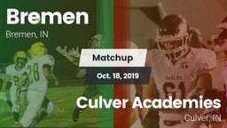 Matchup: Bremen vs. Culver Academies 2019