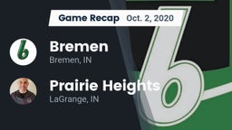 Recap: Bremen  vs. Prairie Heights  2020