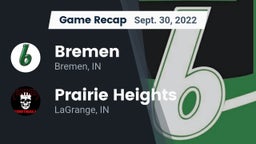 Recap: Bremen  vs. Prairie Heights  2022