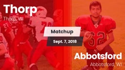 Matchup: Thorp vs. Abbotsford  2018