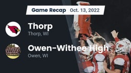 Recap: Thorp  vs. Owen-Withee High 2022
