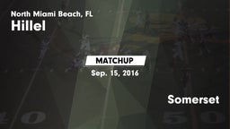 Matchup: Hillel vs. Somerset 2016