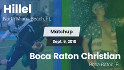 Matchup: Hillel vs. Boca Raton Christian  2018