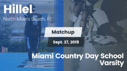 Matchup: Hillel vs. Miami Country Day School Varsity 2018