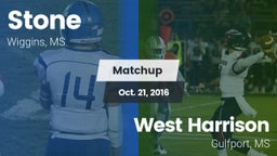 Matchup: Stone vs. West Harrison  2016
