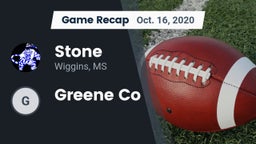 Recap: Stone  vs. Greene Co 2020