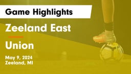 Zeeland East  vs Union  Game Highlights - May 9, 2024