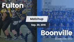 Matchup: Fulton vs. Boonville  2016