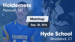 Matchup: Holderness High vs. Hyde School 2016