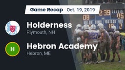 Recap: Holderness  vs. Hebron Academy  2019