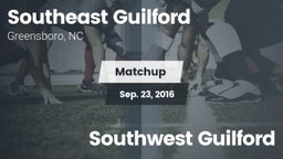 Matchup: Southeast Guilford vs. Southwest Guilford  2016