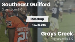 Matchup: Southeast Guilford vs. Grays Creek  2019