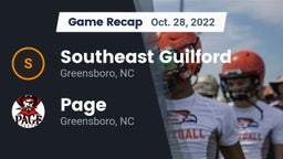 Recap: Southeast Guilford  vs. Page  2022