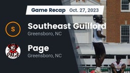 Recap: Southeast Guilford  vs. Page  2023