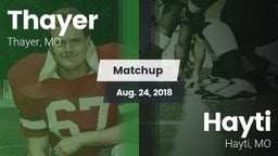 Matchup: Thayer vs. Hayti  2018
