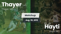 Matchup: Thayer vs. Hayti  2019