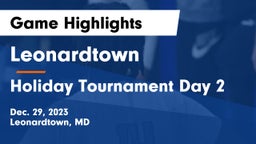 Leonardtown  vs Holiday Tournament Day 2 Game Highlights - Dec. 29, 2023