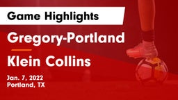 Gregory-Portland  vs Klein Collins  Game Highlights - Jan. 7, 2022