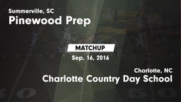 Matchup: Pinewood Prep vs. Charlotte Country Day School 2016