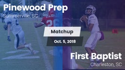 Matchup: Pinewood Prep vs. First Baptist  2018