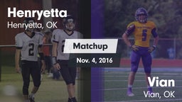 Matchup: Henryetta vs. Vian  2016