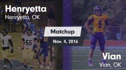 Matchup: Henryetta vs. Vian  2016