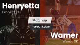 Matchup: Henryetta vs. Warner  2019