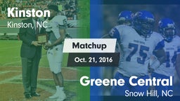 Matchup: Kinston vs. Greene Central  2016