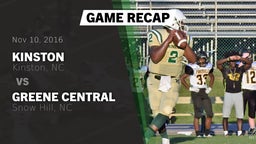 Recap: Kinston  vs. Greene Central  2016