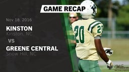 Recap: Kinston  vs. Greene Central  2016