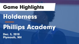 Holderness  vs Phillips Academy  Game Highlights - Dec. 5, 2018