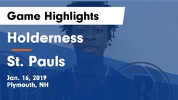 Holderness  vs St. Pauls Game Highlights - Jan. 16, 2019