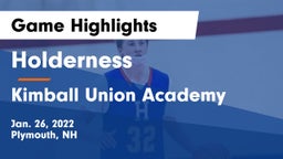 Holderness  vs Kimball Union Academy Game Highlights - Jan. 26, 2022