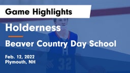 Holderness  vs Beaver Country Day School Game Highlights - Feb. 12, 2022