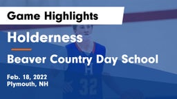 Holderness  vs Beaver Country Day School Game Highlights - Feb. 18, 2022