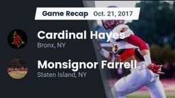 Recap: Cardinal Hayes  vs. Monsignor Farrell  2017