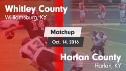 Matchup: Whitley County vs. Harlan County  2016