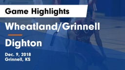 Wheatland/Grinnell vs Dighton  Game Highlights - Dec. 9, 2018
