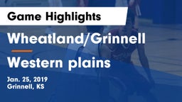 Wheatland/Grinnell vs Western plains Game Highlights - Jan. 25, 2019