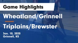 Wheatland/Grinnell vs Triplains/Brewster  Game Highlights - Jan. 10, 2020
