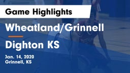 Wheatland/Grinnell vs Dighton KS Game Highlights - Jan. 14, 2020