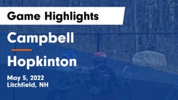 Campbell  vs Hopkinton Game Highlights - May 5, 2022