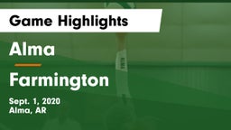 Alma  vs Farmington  Game Highlights - Sept. 1, 2020
