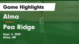 Alma  vs Pea Ridge  Game Highlights - Sept. 3, 2020