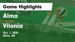 Alma  vs Vilonia  Game Highlights - Oct. 1, 2020