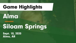 Alma  vs Siloam Springs  Game Highlights - Sept. 10, 2020