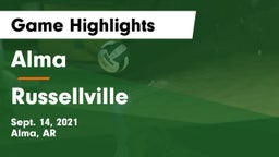 Alma  vs Russellville  Game Highlights - Sept. 14, 2021