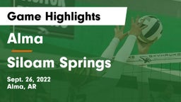 Alma  vs Siloam Springs  Game Highlights - Sept. 26, 2022