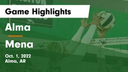 Alma  vs Mena  Game Highlights - Oct. 1, 2022
