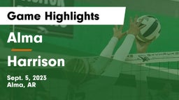 Alma  vs Harrison  Game Highlights - Sept. 5, 2023